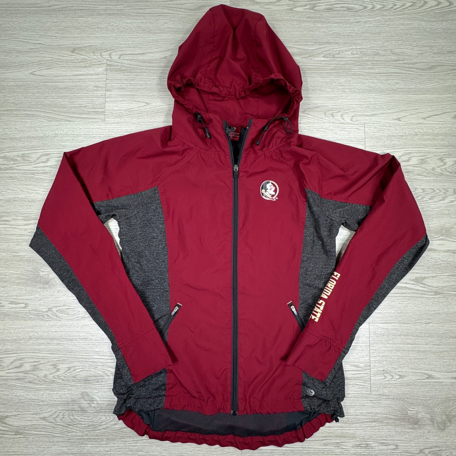 Colosseum Women's Florida State Seminoles Windbreaker Jacket Red Xl Fsu Hooded
